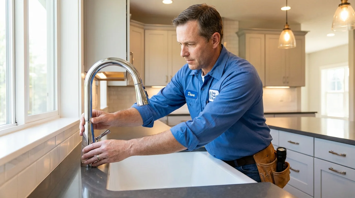 Kitchen faucet installation by Johns Plumbing LLC in Enola
